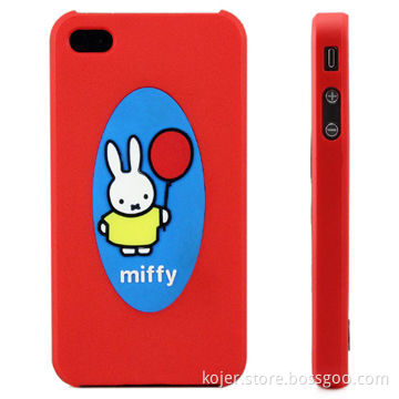 Cases for iPhone 4, Made of Plastic Material with Cute Cartoon Pattern Made of Silicone